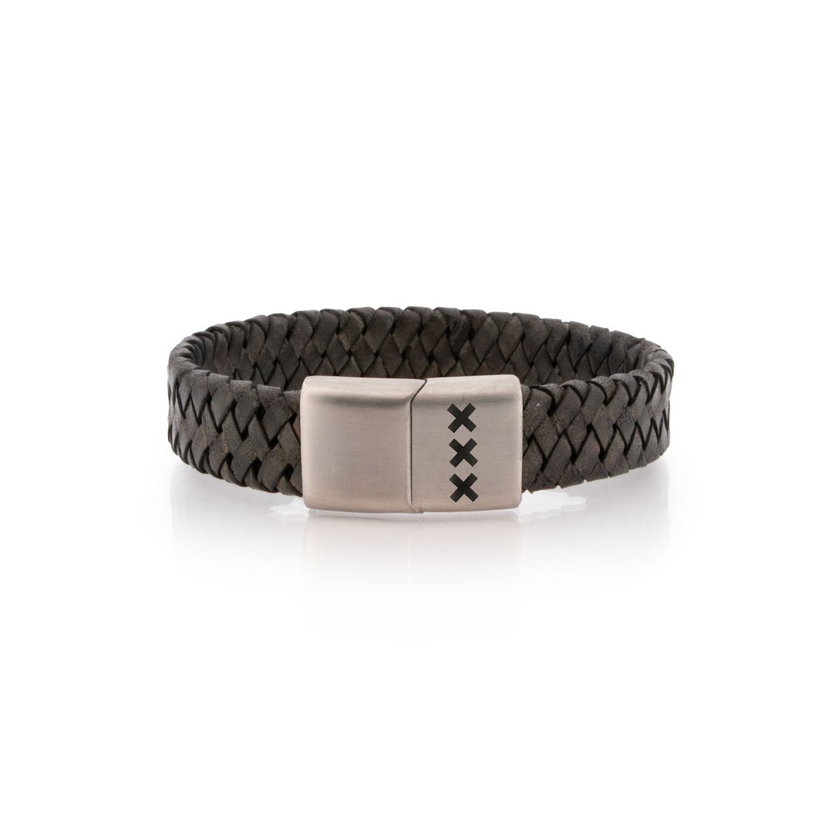 Læderarmbånd Sort | Amsterdam XXX