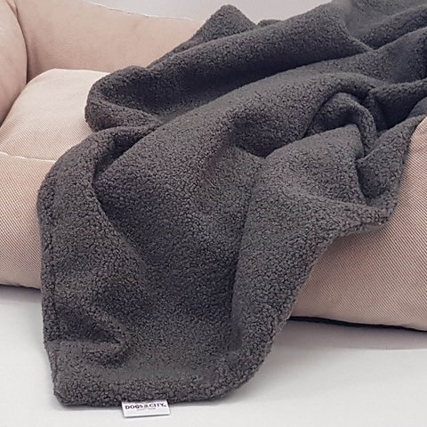 Hundedecke Plaid Curly graphit