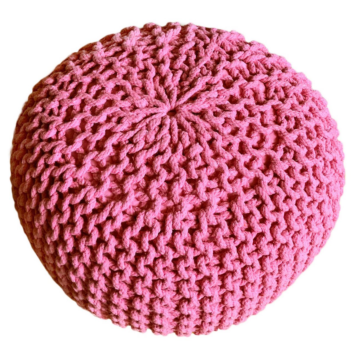 Pouf Ø 55 h 37 h 37 tabouret de tricot siège de planche de sol de pouf durable