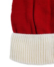 Santa hat - Red with white brim flat knit
