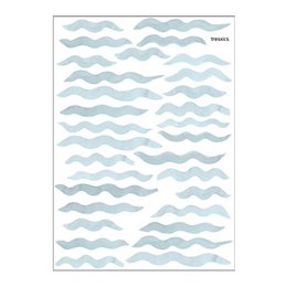 Watercolor waves wall sticker