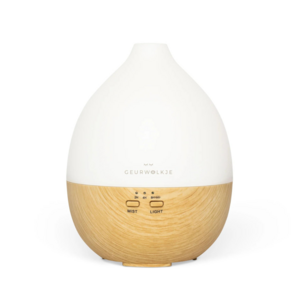 Nimbus 2.0 auch Nachtlicht – Geurwolkje® Diffusor – Helles Holz – 200 ml – Empfohlener Verkaufspreis 44,95 €