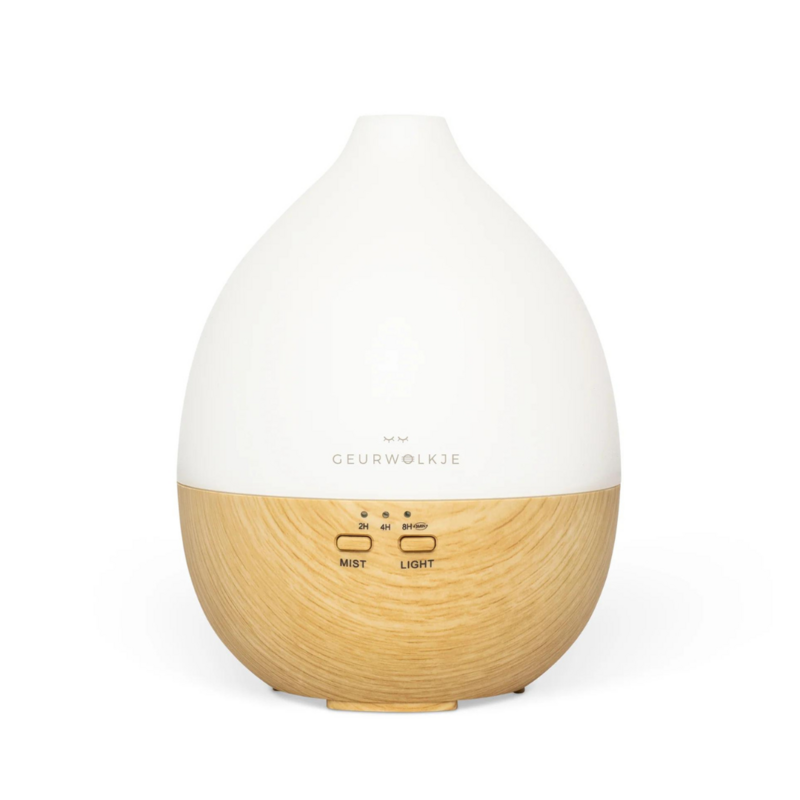 Nimbus 2.0 også natlampe - Geurwolkje® Diffuser - Lyst træ - 200 ml - Vejledende udsalgspris 44,95 €