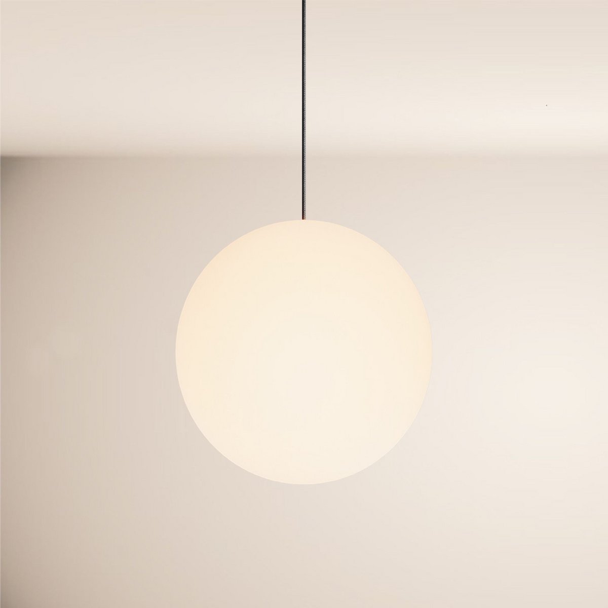 s.luce Orb glass ball gallery light 500cm suspension black
