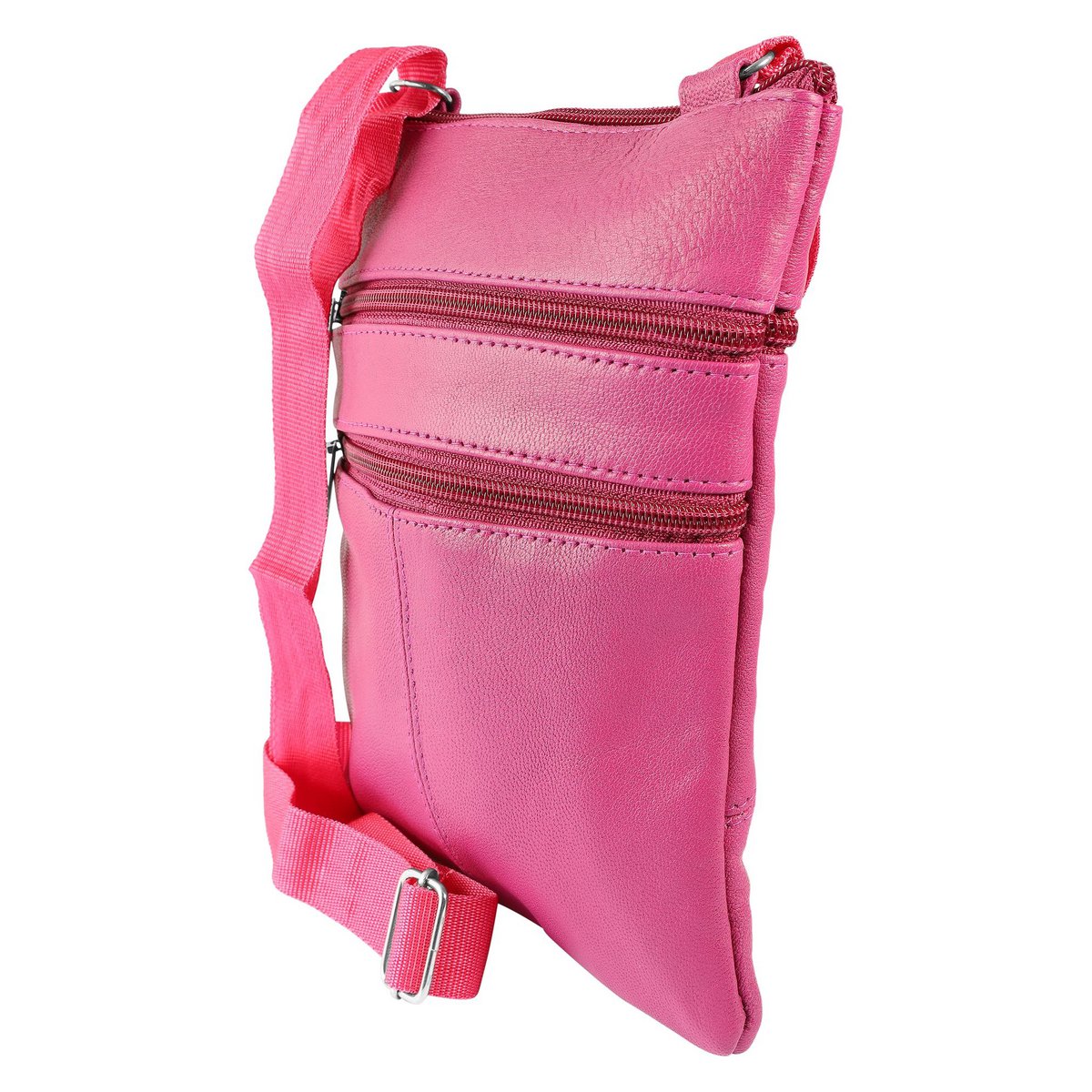 Steinmeister tas van echt leer, magenta