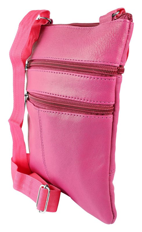 Steinmeister tas van echt leer, magenta