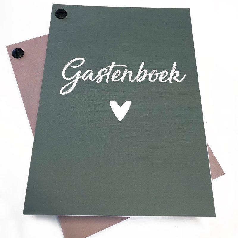 Gastenboek invulkaarten 50 pers. - Groen