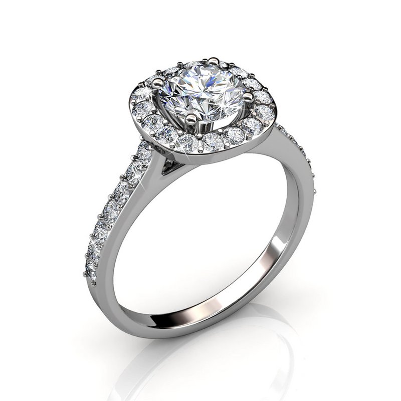 Bague Cushy - Argenté et Cristal