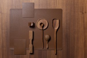 Skinnature placemat | recycled leather | Brick 35x45cm
