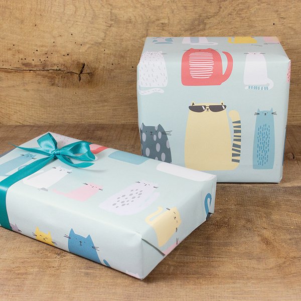 Papel de regalo para gatos