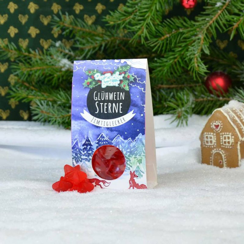 Snack portion gløgg stjerner frugtgummi jul