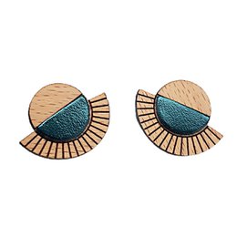 AZTEQUE petrol blue earrings