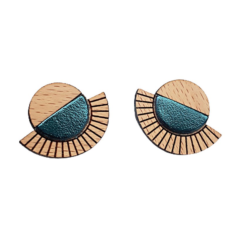 AZTEQUE petrol blue earrings