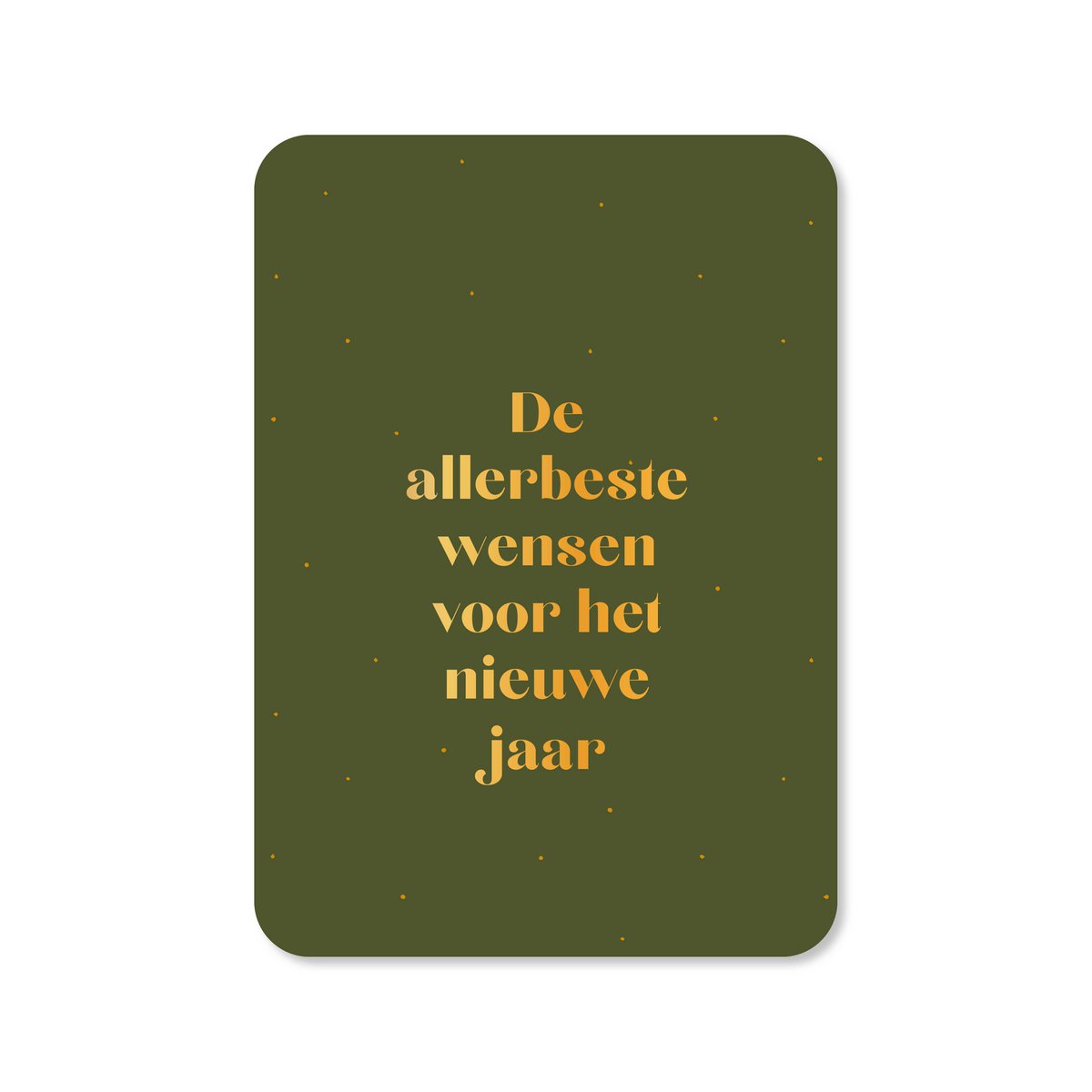 Julekort Bedste ønsker (med guldfolie)
