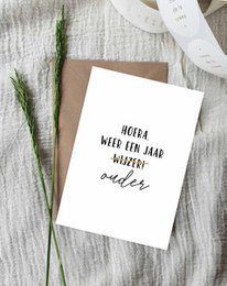 Ansichtkaart || Weer een jaar wijzer/ouder