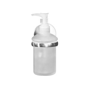 Glass and chrome wall-mounted soap dispenser Fakelmann Vision