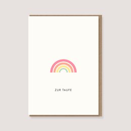 Foldekort med konvolut - "Rainbow - Til dåb"