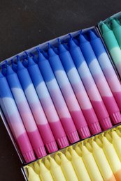 Candele coniche - Vibrazioni estive / Colori blu dei tramonti al mare