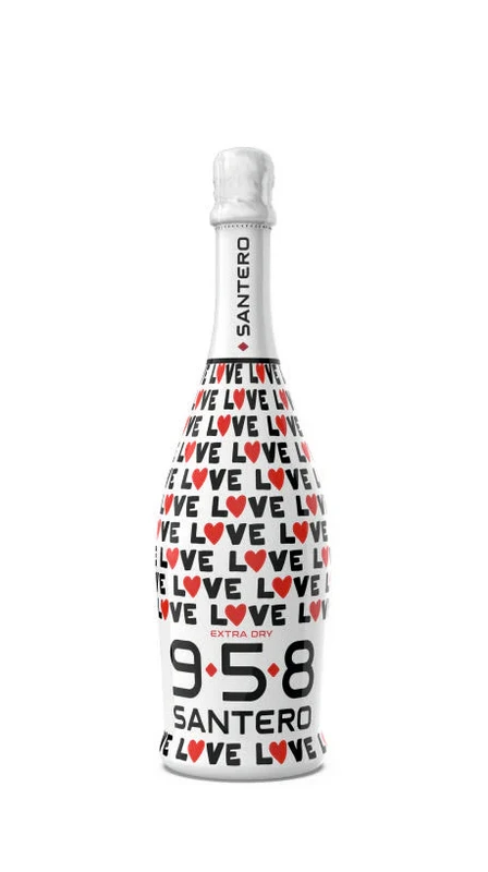 958 Santero "amor" Spumante blanca extra seca 6.5% 0.75L -Ssiorti- *Uitlopend *