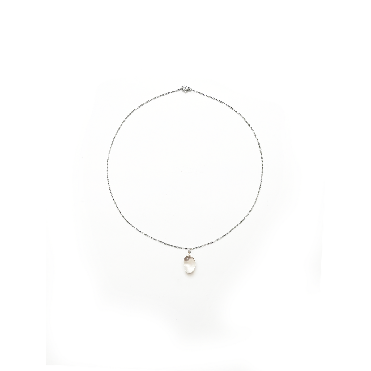 Gemstone necklace with rock crystal - positive energy