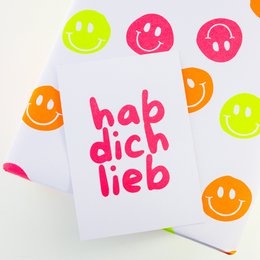 Ansichtkaart “I love you” gemaakt van gerecycled papier