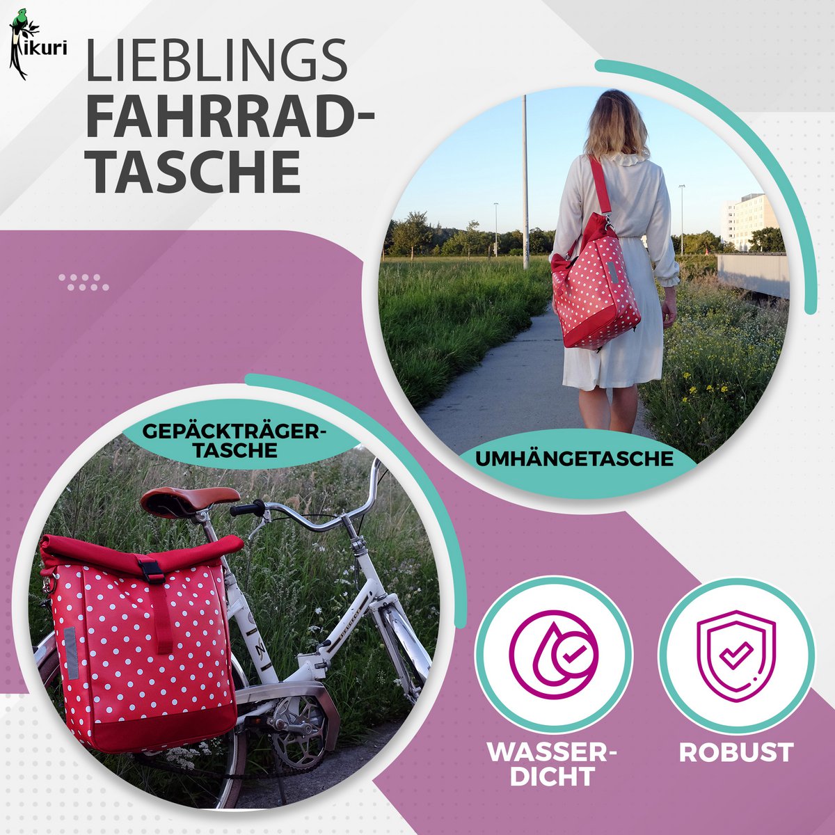 Bolsa de bicicleta para la bolsa de bolsas de silla de montar en bicicleta, con una correa para colgar, impermeable - Diamante Copy