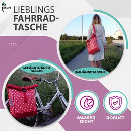 Cykelpose til bagage rack sadelbag pakning taske, med en rem til hængende, vandtæt - diamante kopi