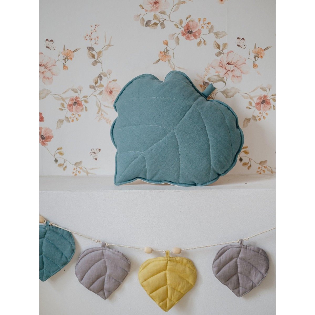 Guirlande de lin « il de mer » avec feuilles