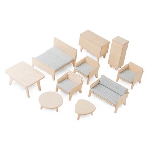 Wooden furnitures for dollhouse, Miniature furnitures