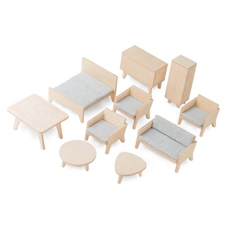 Wooden furnitures for dollhouse, Miniature furnitures