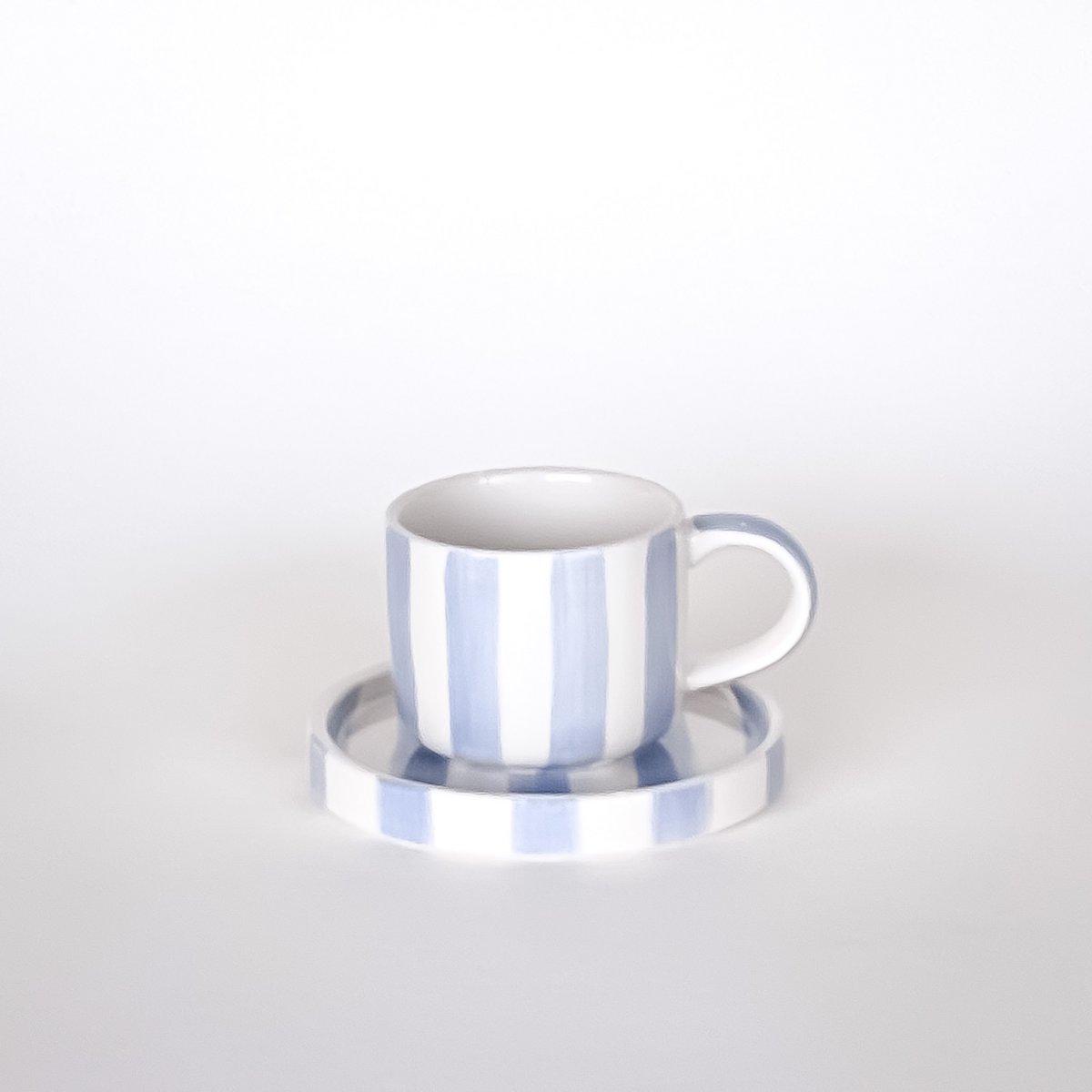 Taza Espresso Rayas – azul claro mañana