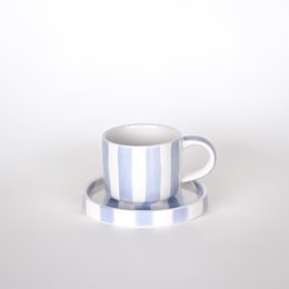 Taza Espresso Rayas – azul claro mañana