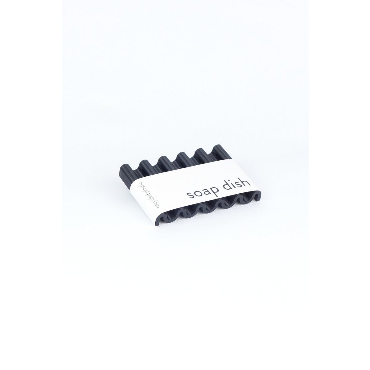 Soap dish made from recycled PET sepia black onda