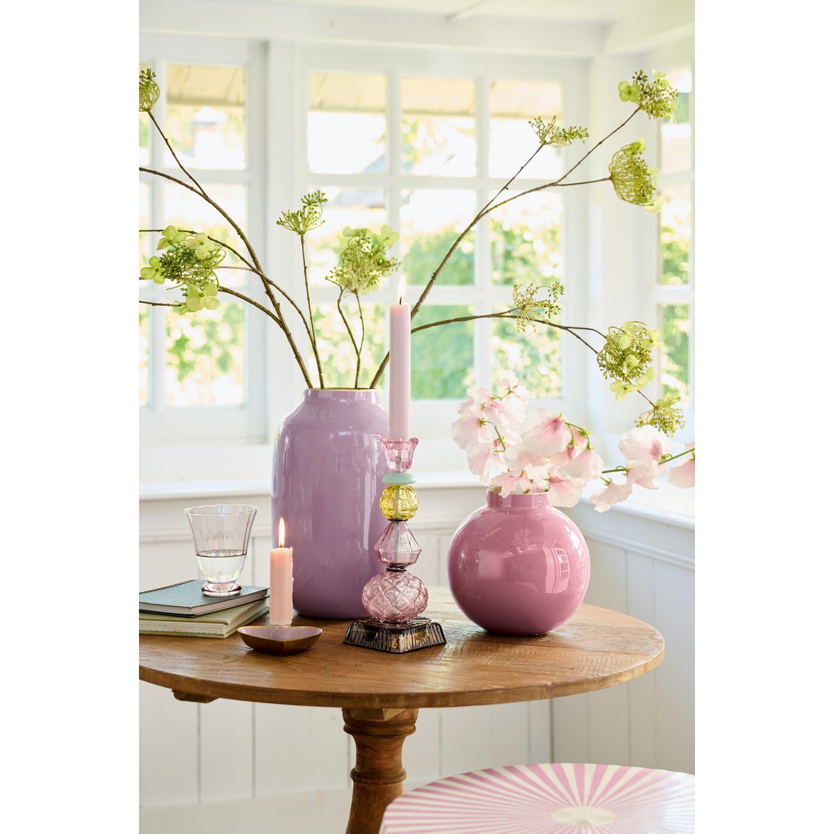 Vase Metal Pink 17cm