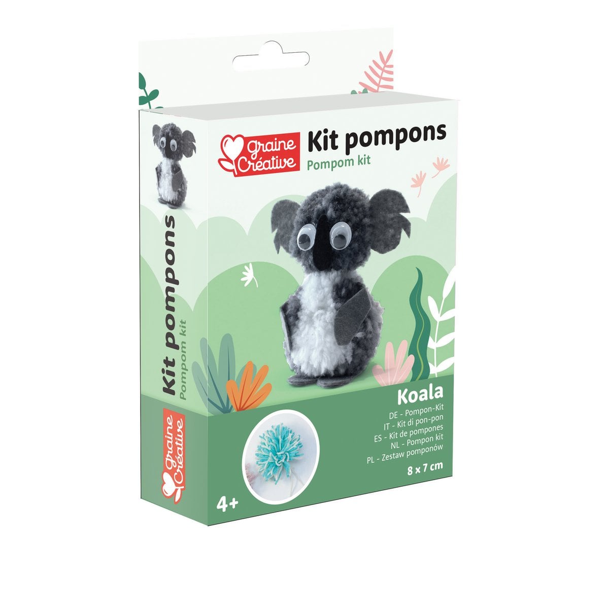 DIY POMPON SÆT - KOALA