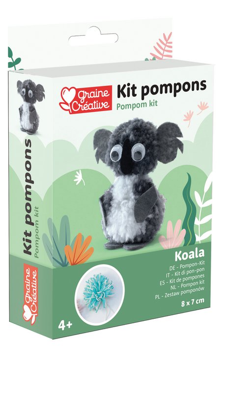DIY POMPON SÆT - KOALA