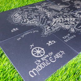 Premium Lord of the Rings Slate Coaster Set, Fantasy Geek Home Nerd Decor, Tolkien Fan Housewarming