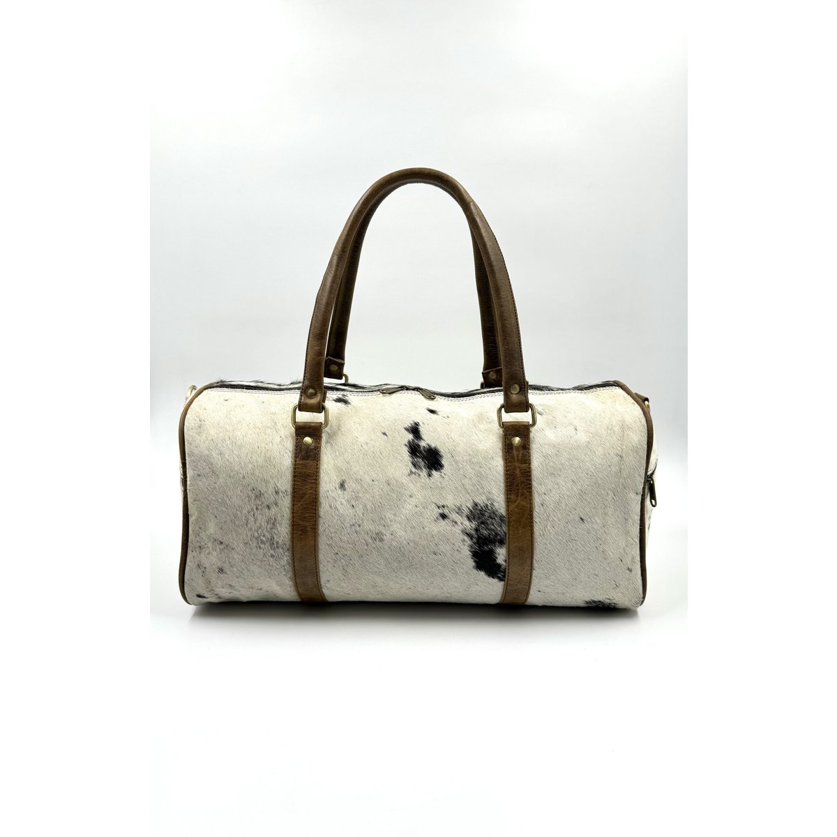 Håndlavet rejsetaske i læder og naturlig pels – Artisan 42 cm "Elite" Duffle & Unique Unisex Weekender