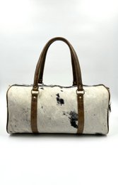Håndlavet rejsetaske i læder og naturlig pels – Artisan 42 cm "Elite" Duffle & Unique Unisex Weekender