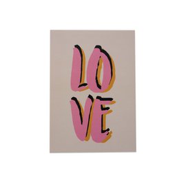  Vibrant pink and black "Love" poster in various sizes