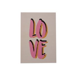Vibrant pink and black "Love" poster in various sizes