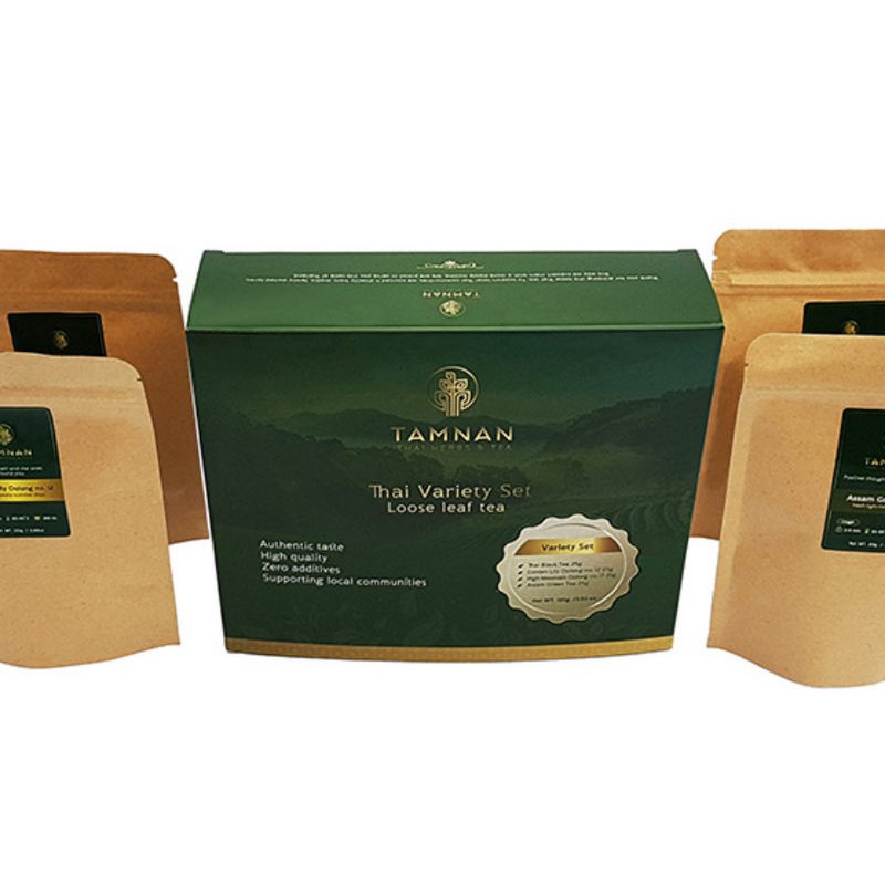 Thai Variey Set - Set regalo con 4 gusti di tè sfuso premium