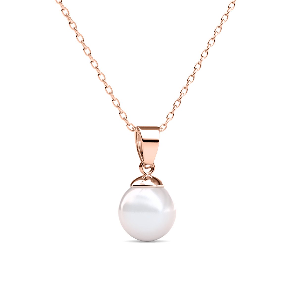 Perlmutt-Trio-Sets – Roségold und Kristall