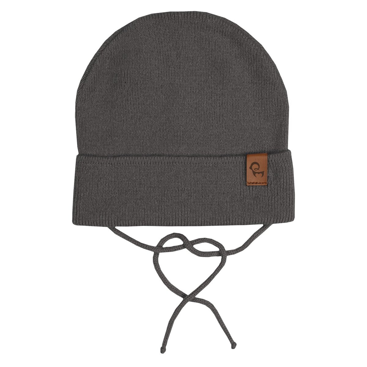 Kids' Knit Baby Beanie with Strings Merino & Cashmere
