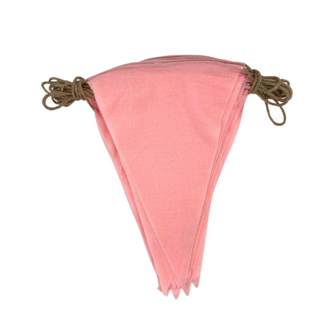 Linea bandiera in tessuto rosa - 10 metri - 100% cotone