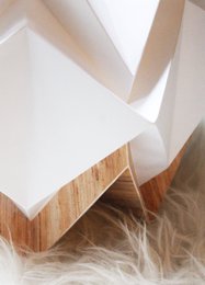 Origami Table Lamp in EcoWood and Paper - size S