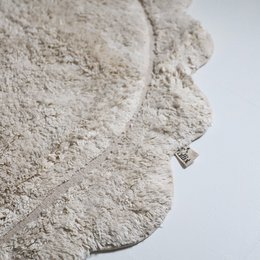 Oval children's carpet scalloped Marisa Écru
