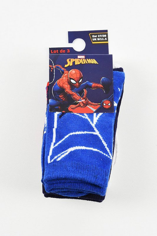 Partia 96 jednostek | Zestaw 3 skarpetek Spiderman dla dzieci | Oficjalnie licencjonowane produkty | Grupa SUN CITY