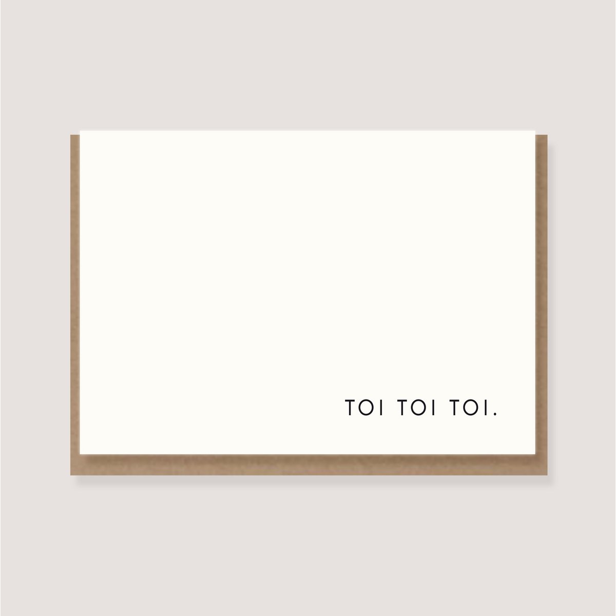 Klappkarte mit Umschlag - "Toi, Toi, Toi"