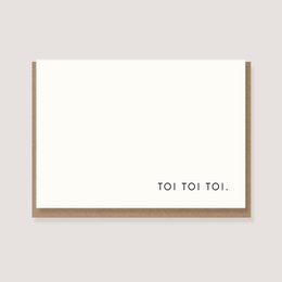Foldet kort med konvolut - "Toi, Toi, Toi"